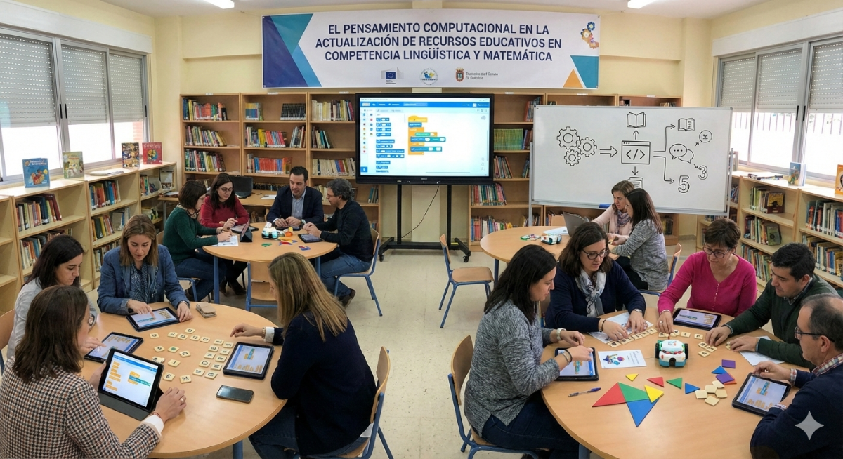 El pensamiento computacional en la actualización de recursos educativos en competencia lingüística y matemática